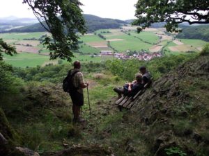 Wanderer auf dem Habelstein.